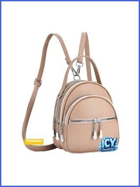 Convertible Leather Backpack Purse for Women Fashion Mini Handbag Crossbody